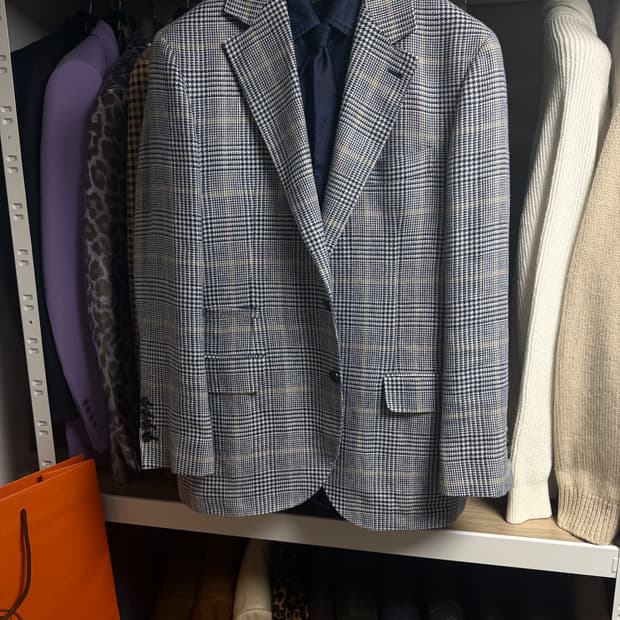 (명작,강추👍)브루넬로쿠치넬리 프린스웨일체크 블레이져 자켓
