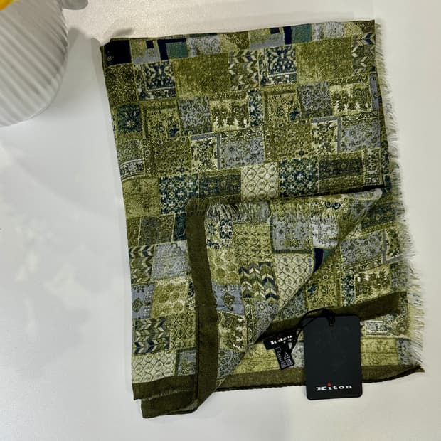 키톤 나폴리 실크 울 캐시미어 스카프 머플러