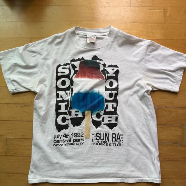 1992 소닉 유스 선 라 뉴욕 공연 bombpop 팝시클 티셔츠 L