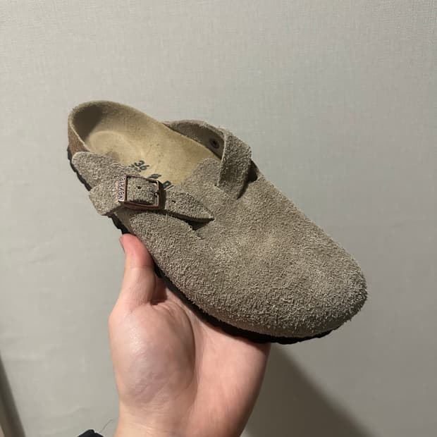 버켄스탁 보스턴 스웨이드 레더 토프 내로우