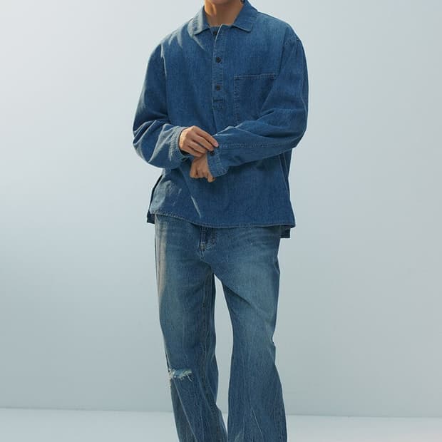 타임옴므 데님셔츠 100