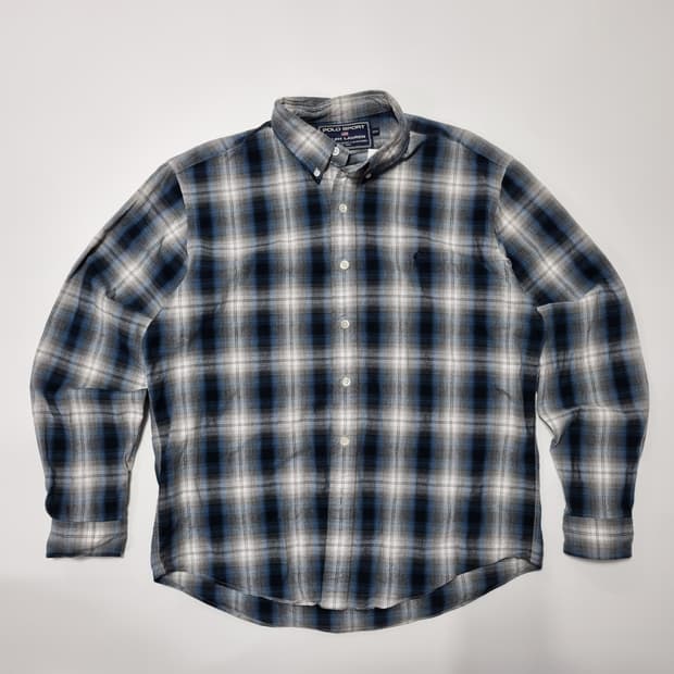 1990s 폴로 스포츠 체크셔츠 