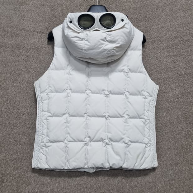 Cp 컴퍼니 남성 후드 고글 다운 베스트 조끼패딩