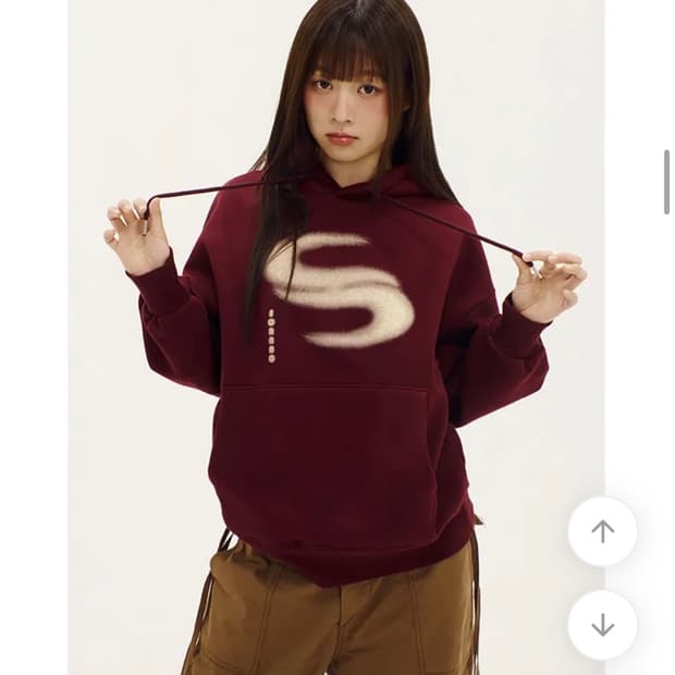 소라노후드티 버건디