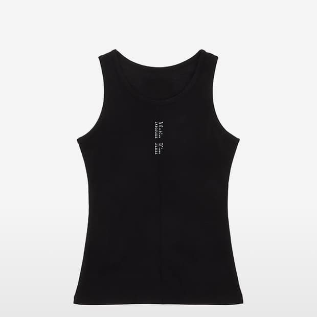 PINTUCK SLEEVELESS TOP IN BLACK