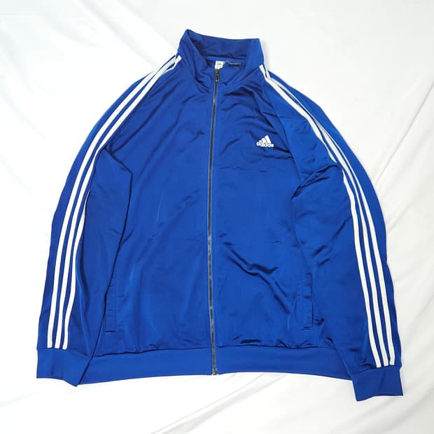 아디다스 삼선 코랄블루 트랙탑 져지 트레이닝 자켓 올드스쿨 대장급 XXL
