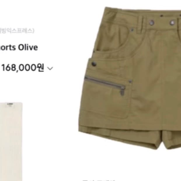 구해요) 웰빙익스프레스 Layered Shorts Olive