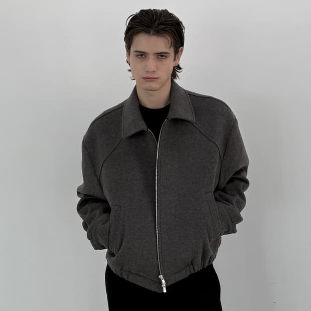 [M] 준느 / j49 울 블루종 그레이