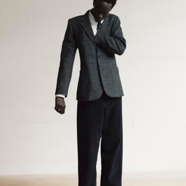 선플라워 와이드 트위스트 코듀로이 블랙 팬츠