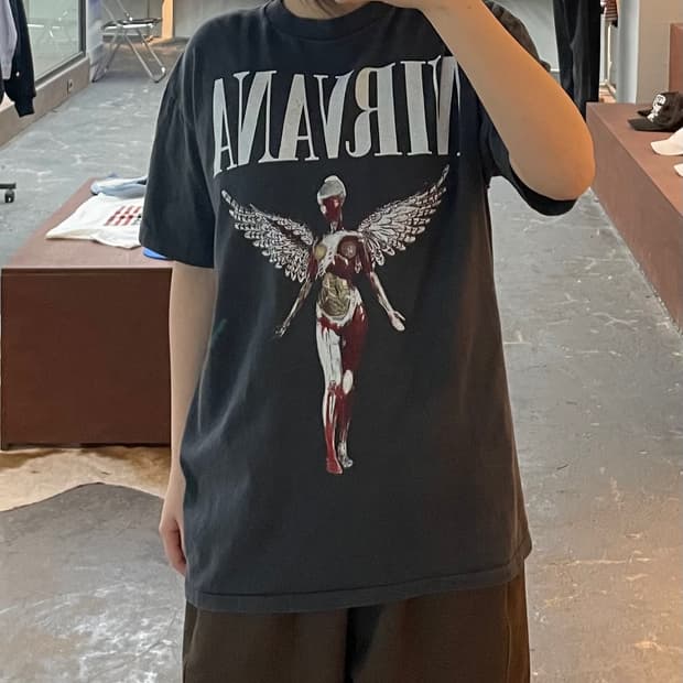 빈티지 너바나 인유테로 반팔 H2494