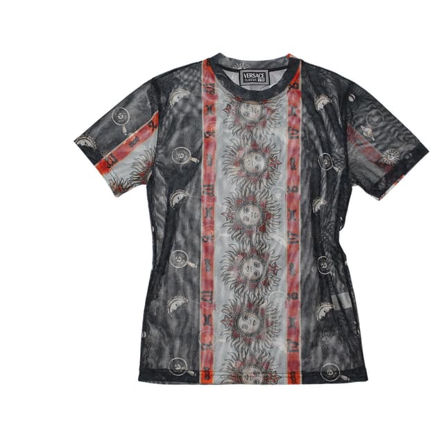 1990s 베르사체 메쉬 시스루 슬리브