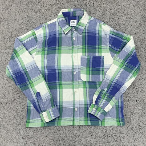 (M) 자라 릴렉스핏 체크 남방