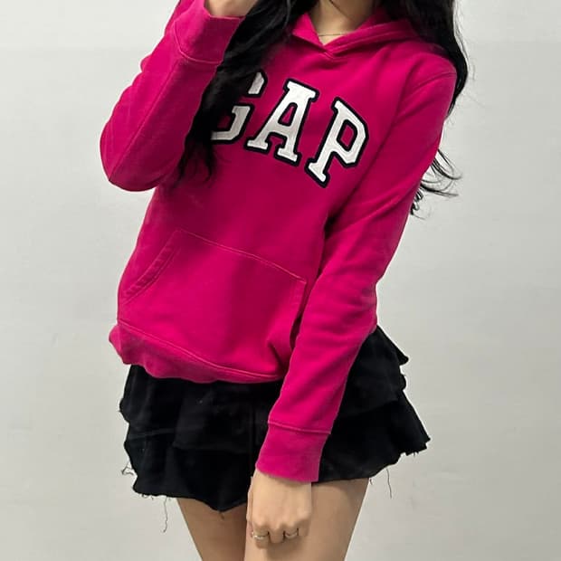 Gap 갭 빅로고 폭닥 러블리힙 걸즈 후드티 스웨트셔츠(S)
