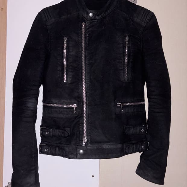 발망 왁스드 몰스킨 라이더자켓