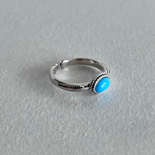 터키석 슬림 반지