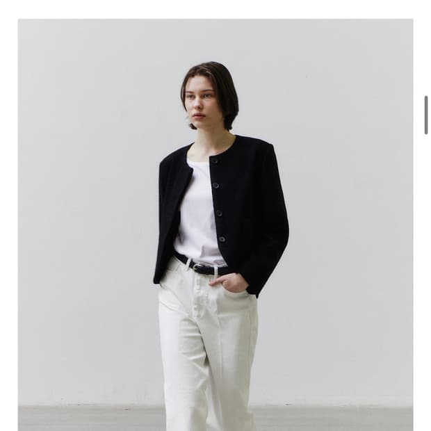 노티아 NOTIA 트위드 자켓 (블랙/M)