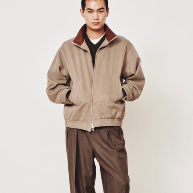 아트이프액츠 washed leather collar jk  beige