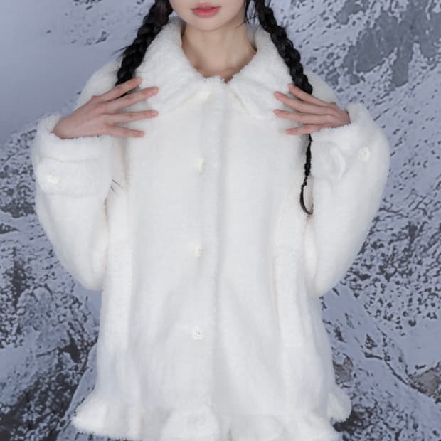 나이엔 프릴 에코 퍼 코트