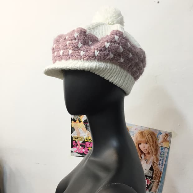 빈티지 방울 니트 캡 모자