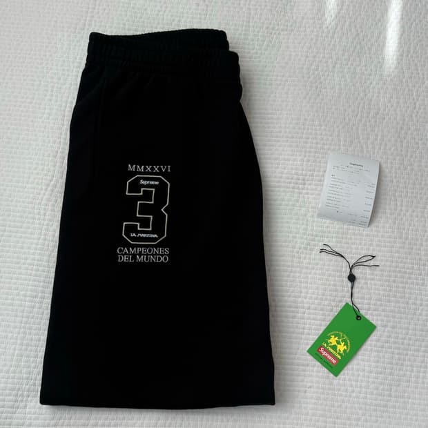 슈프림 x 라 마르티나 x 제이콥 앤 코 26ss 스웨트 팬츠 블랙