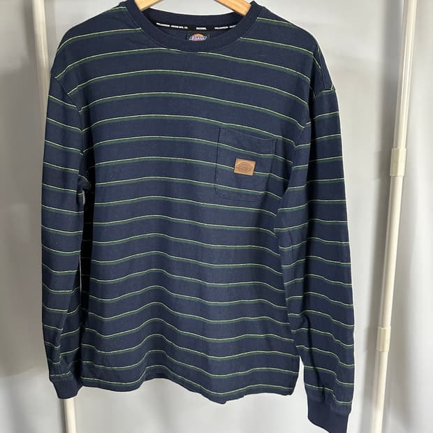 빈티지 디키즈 가죽패치 롱슬리브