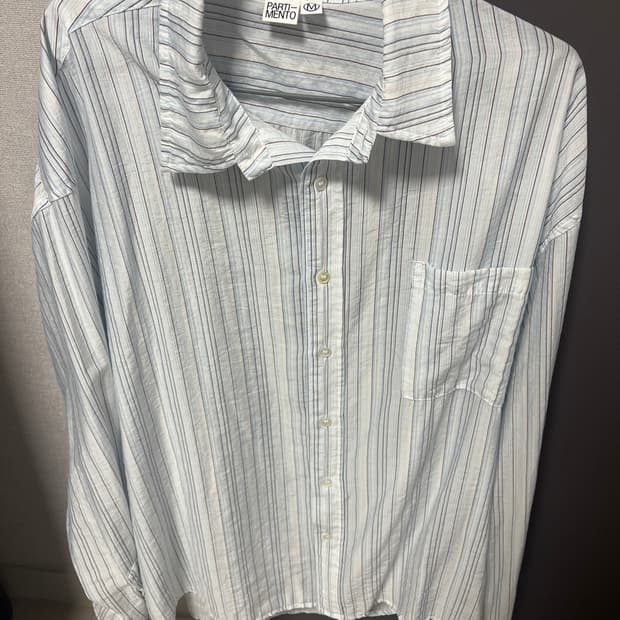 파르티멘토 멀티 스트라이프 셔츠 스카이