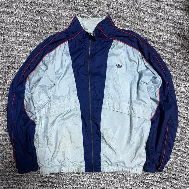 (XL) 아디다스 90s 올드스쿨 바람막이 하늘색