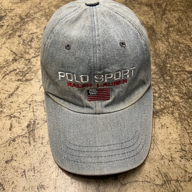 90s 폴로 랄프로렌 스펠아웃 데님 볼캡