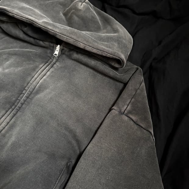 엔타이어 스튜디오 페이디드 차콜 후드집업