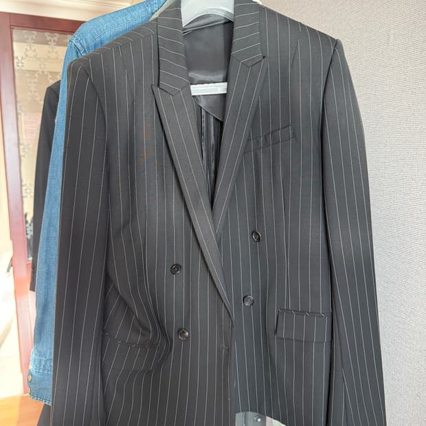 준지 스트라이프 더블 자켓