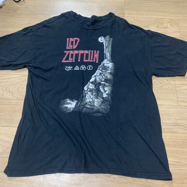 105)Led zeppelin 레드제플린 4집 08 빈티지 반팔티