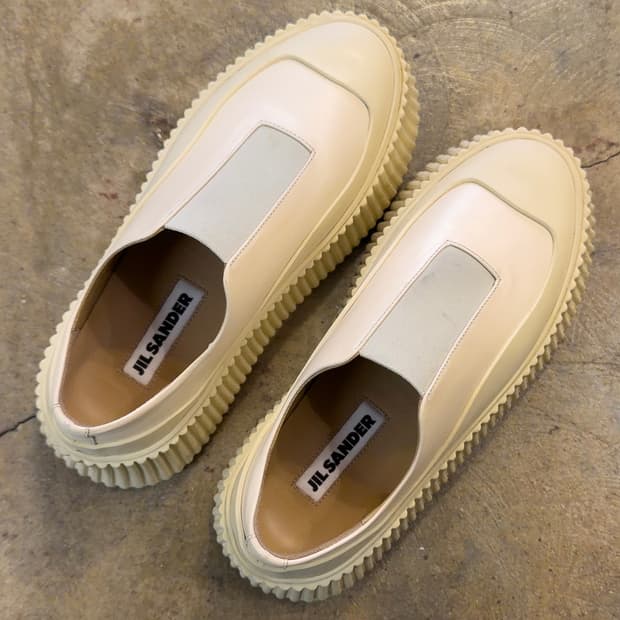 질샌더 레더 우먼 플랫폼 스니커즈