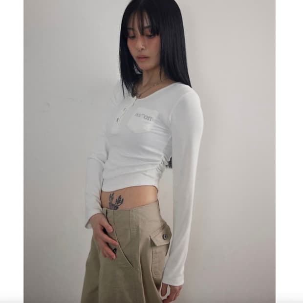 애즈온 ason pokky pocket tee 포켓티