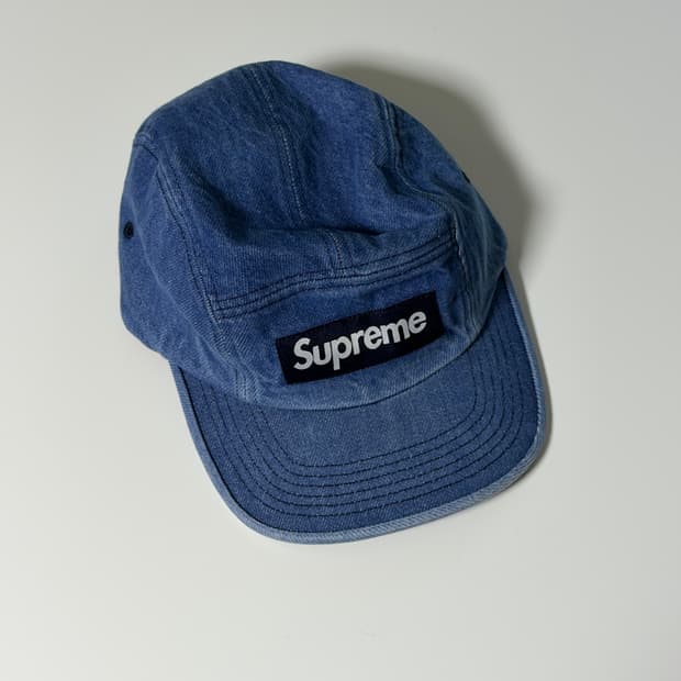 슈프림 24FW 워시드 데님 캠프캡 