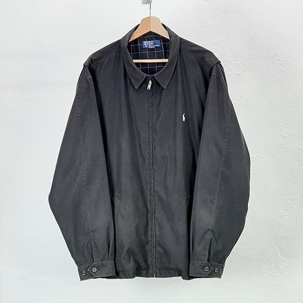 폴로 랄프로렌 블랙 오버 폴리쉘 바이 스윙 자켓