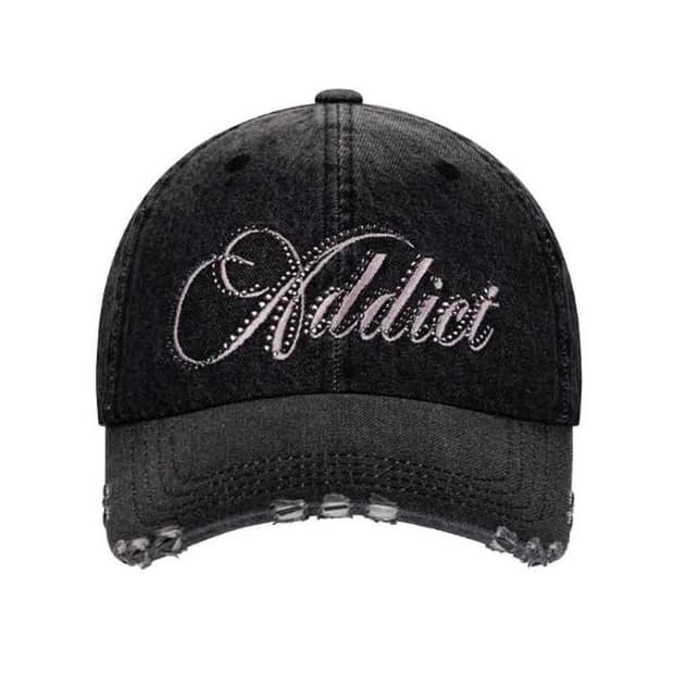 2000아카이브스 SPIKE ADDICT CAP (BLACK DENIM)