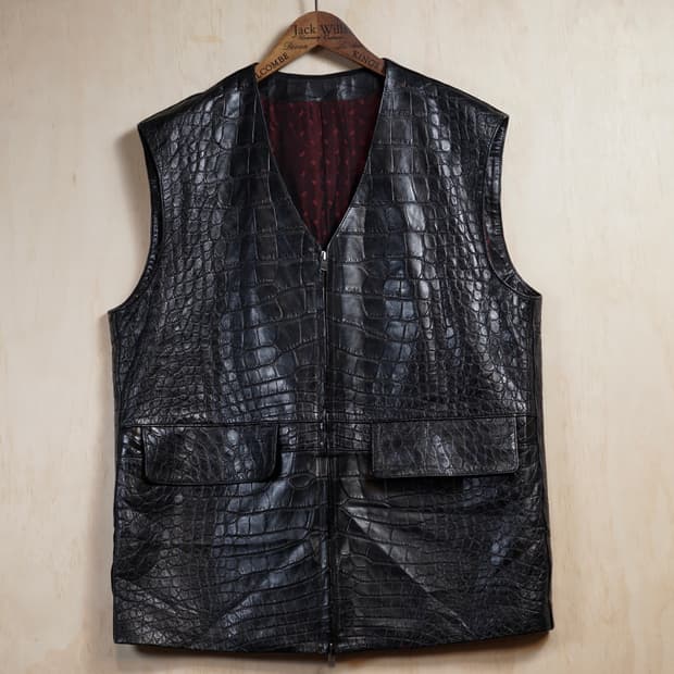 리얼 악어가죽 테일러드 베스트