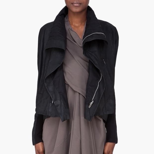 Rick owens classic leather jacket