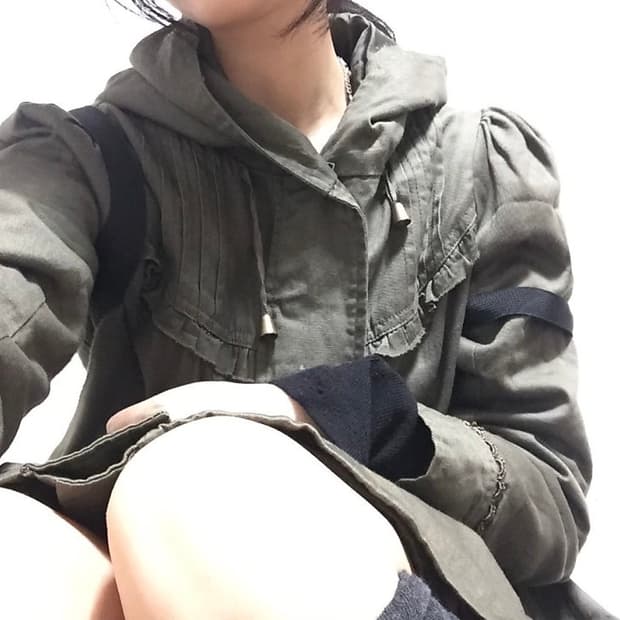 엑시즈팜 카키 후드 야상자켓 y2k 그런지 갸루