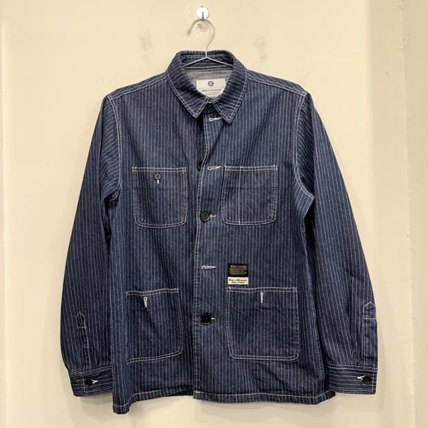 울프엔더 데님 스트라이프 워크자켓