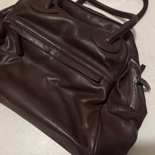 크리스틴프로젝트 투지퍼백 카카오 (브라운 보스턴백)