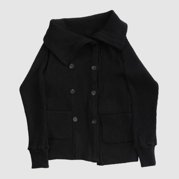 인앤양하모니 더블버튼 가디건 블랙