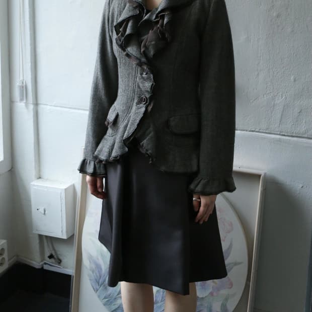 러플 울 블렌드 자켓