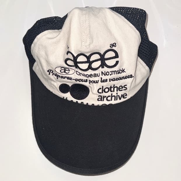 aeae 에이이에이이 메쉬 볼캡 모자 블랙