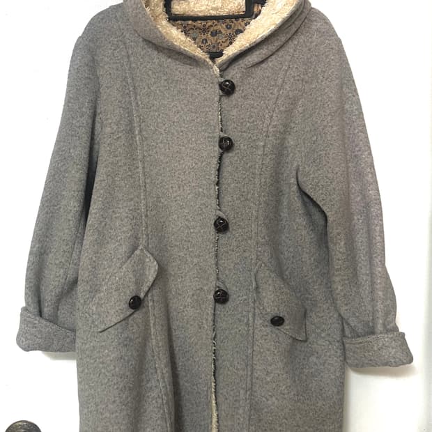 사와코 모리걸 회색 코트 빈티지