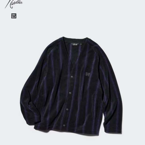 유니클로 니들스 플리스 오버사이즈 가디건 블랙