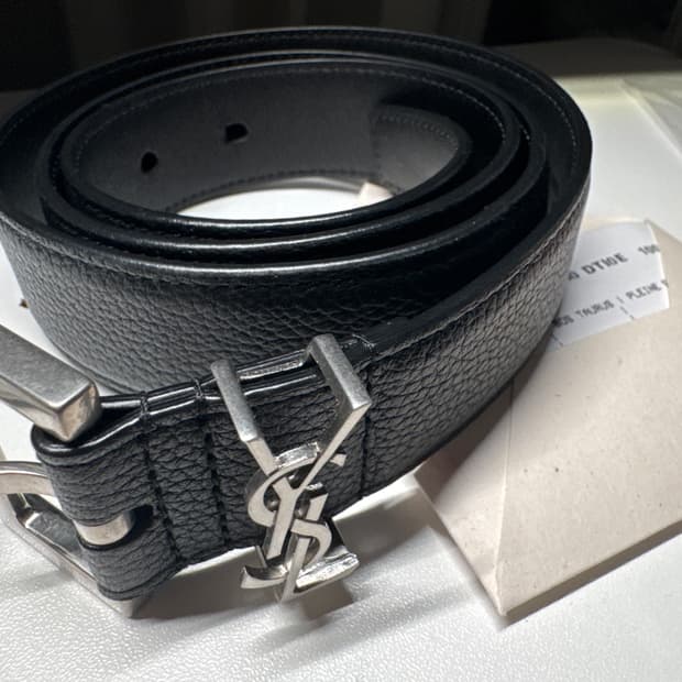 YSL 생로랑 레더벨트 85size 3cm