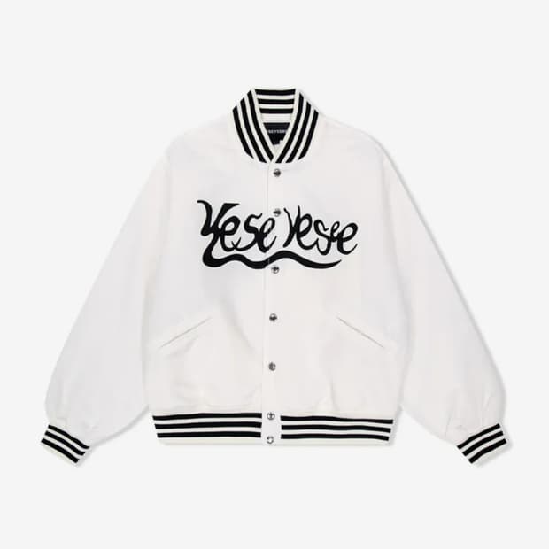 예스아이씨 스타디움 자켓 바시티 화이트