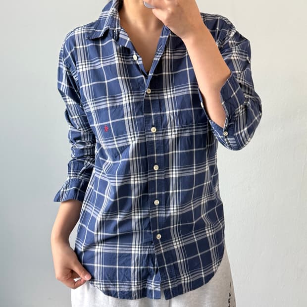 [8] 랄프로렌 블루 체크 셔츠