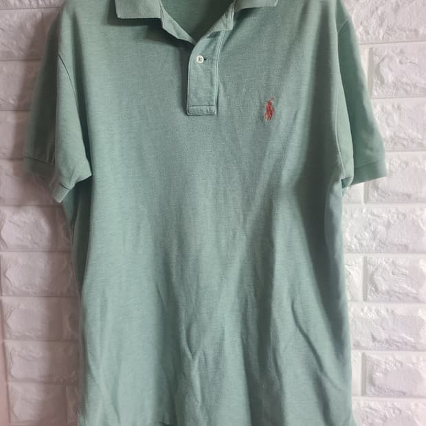 폴로 랄프로렌 민트색 반팔 카라티(실95)